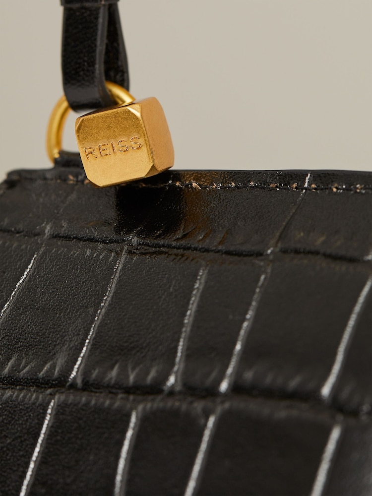 Reiss Black Gloria Leather Coin Purse - Image 3 of 3