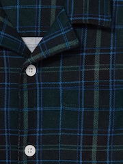 Reiss Green/Navy/White Tomba Set 9-13 yrs Brushed-Cotton Check Pyjama Set - Image 5 of 5