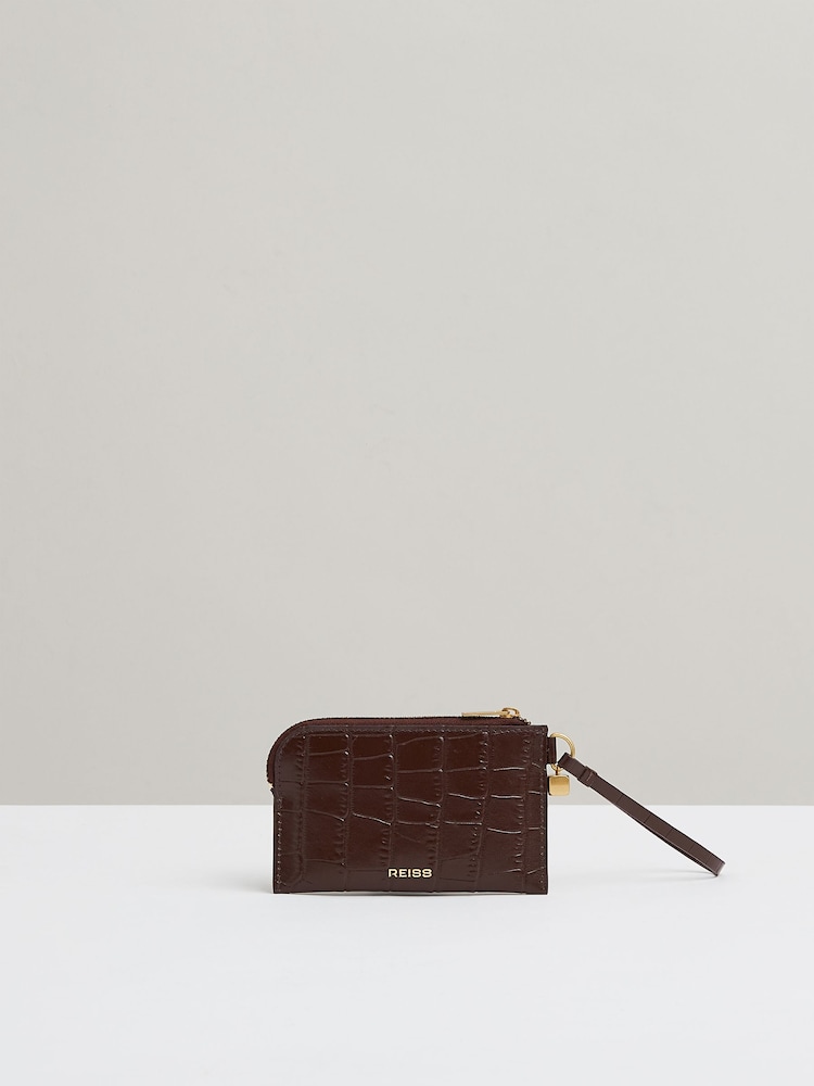 Reiss Oxblood Gloria Leather Coin Purse - Image 1 of 3 Reiss Oxblood Gloria Leather Coin Purse - Image 1 of 3