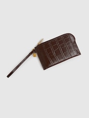 Reiss Oxblood Gloria Leather Coin Purse - Image 2 of 3