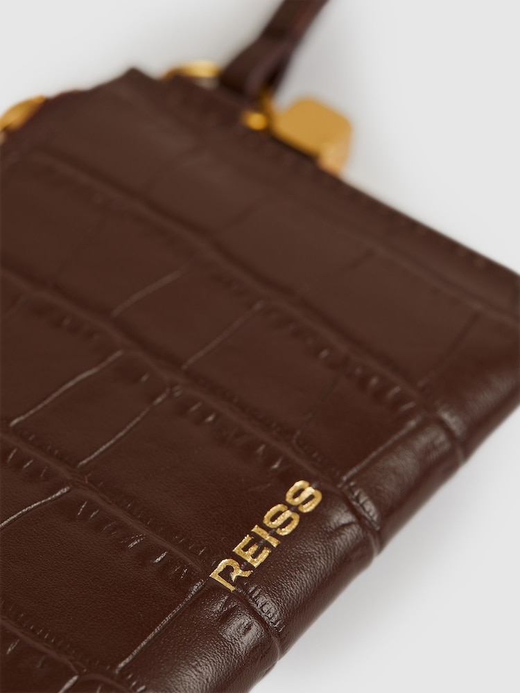 Reiss Oxblood Gloria Leather Coin Purse - Image 3 of 3