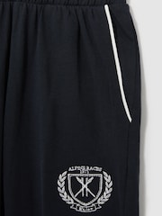 Reiss Navy Clyde Set Alpine Races 100% Cotton Jersey Pyjamas - Image 5 of 5