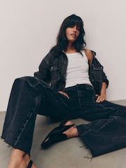 Noir - Jeans Carpenter à jambe large 100% coton - Image 2 de 7