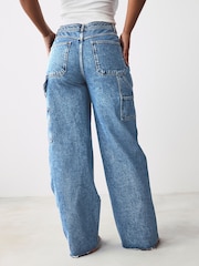 Mittelblau - Hourglass Carpenter Jeans mit weitem Bein aus 100% Baumwolle - Bild 3 von 9