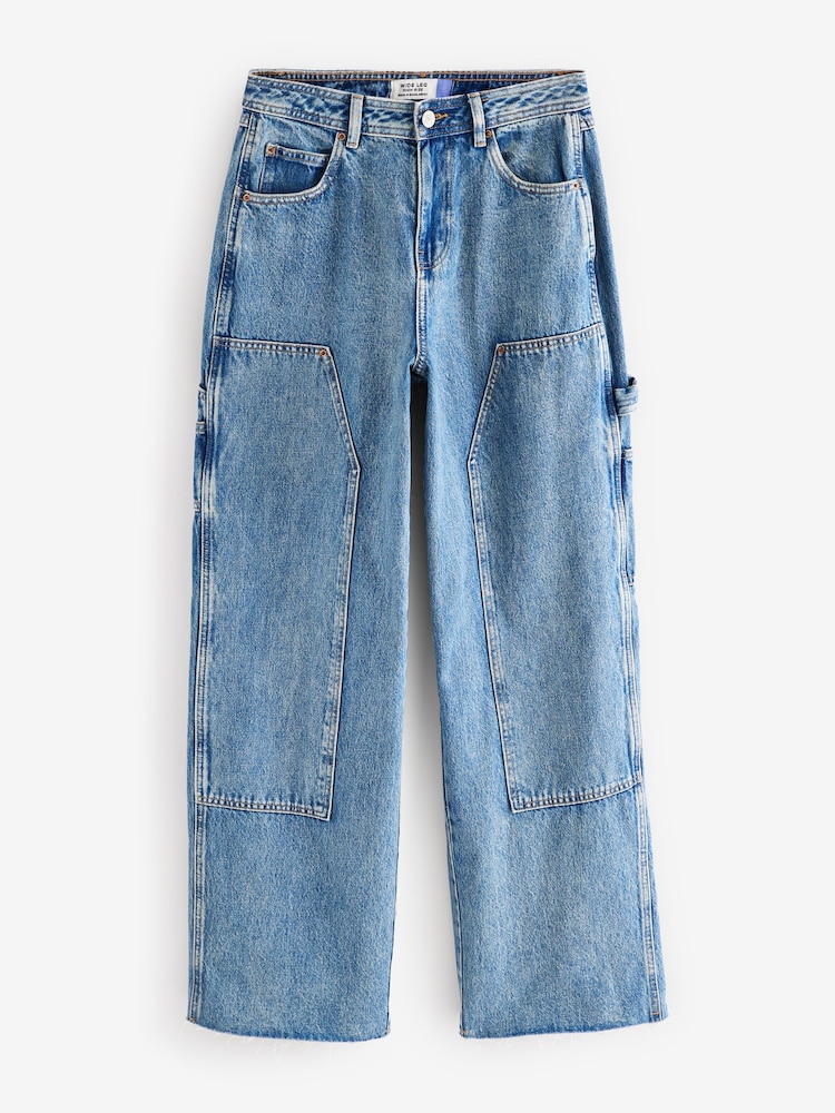 Bleu moyen - Jean Hourglass Carpenter large 100% coton - Image 6 of 9