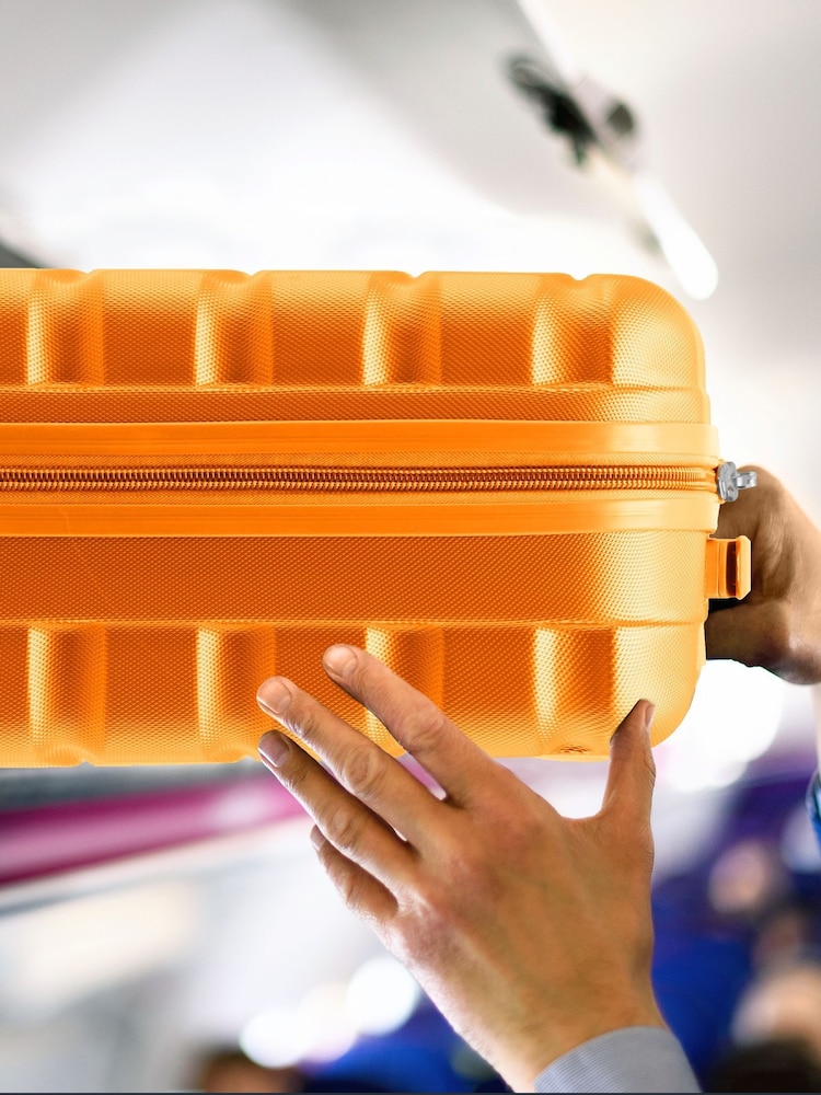 Flight Knight Orange Hard Shell ABS Cabin Carry On Case Easyjet Size Luggage - Image 7 of 7 Flight Knight Orange Hard Shell ABS Cabin Carry On Case Easyjet Size Luggage - Image 7 of 7