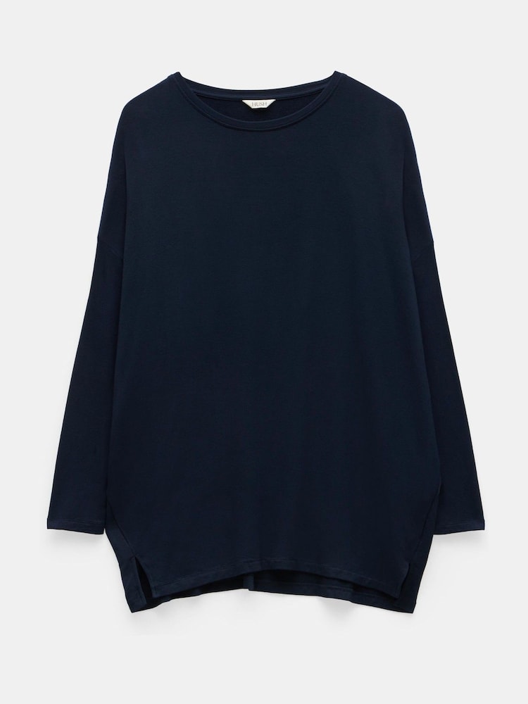 Hush Blue Gillian Longline Jersey Top - Image 5 of 5