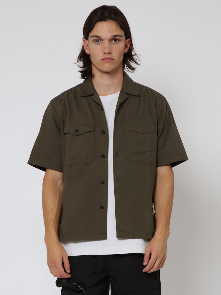 Religion Green Tackle Short Sleeve Shirt - Image 1 of 5