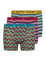 BadRhino Big & Tall Blue Stripe Boxers 3 Pack - Image 4 of 7