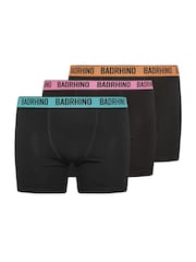 BadRhino Big & Tall Black Waistband Boxers 3 Pack - Image 4 of 7