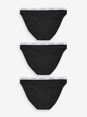 Calvin Klein Black Bikini Briefs 3 Pack - Image 1 of 4
