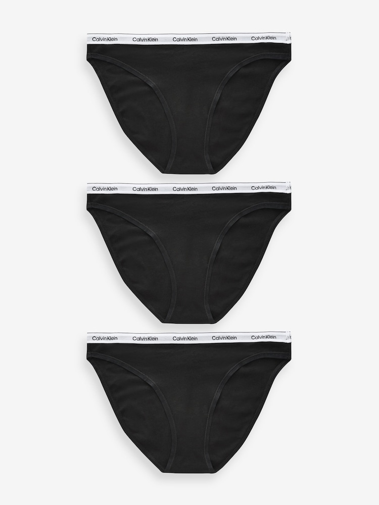 Calvin Klein Black Bikini Briefs 3 Pack - Image 1 of 4