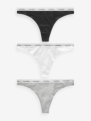 Calvin Klein Black Thong 3PK - Image 1 of 4