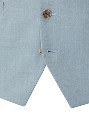 Skopes Blue Sultano Single Breasted Tailored Fit Suit Waistcoat - Image 4 of 4