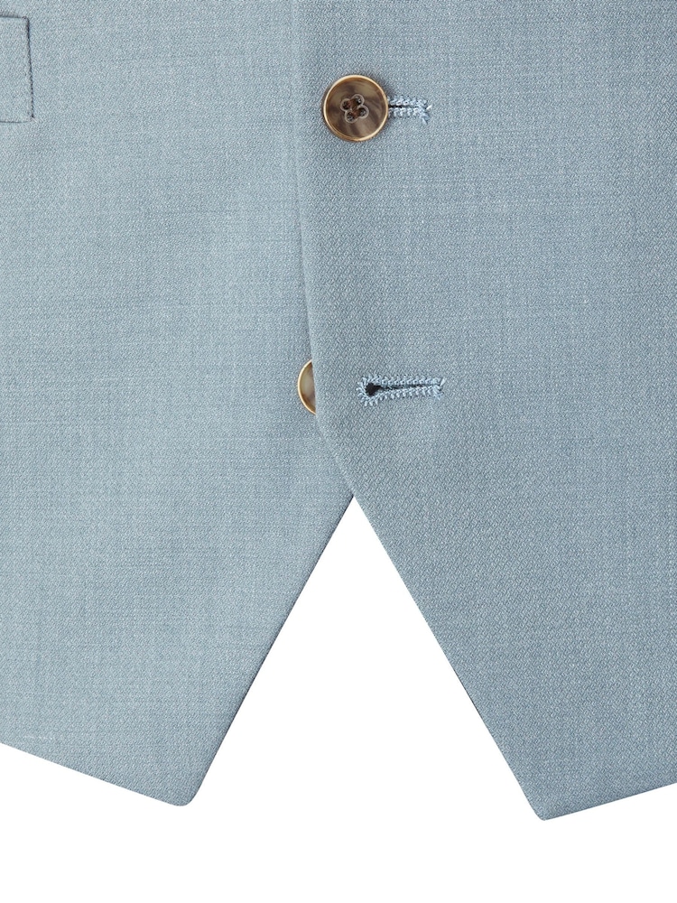Skopes Blue Sultano Single Breasted Tailored Fit Suit Waistcoat - Image 4 of 4