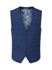 Skopes Blue Elton Single Breasted Tailored Fit Suit Waistcoat - Image 3 of 4