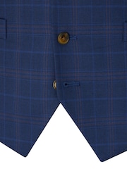 Skopes Blue Elton Single Breasted Tailored Fit Suit Waistcoat - Image 4 of 4