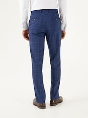 Skopes Blue Tailored Fit Elton Check Sustainable Suit: Trousers - Image 2 of 4