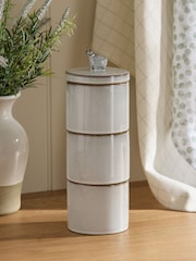 Grey Cow Stacking Storage Jars - Image 1 of 5