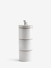 Grey Cow Stacking Storage Jars - Image 4 of 5