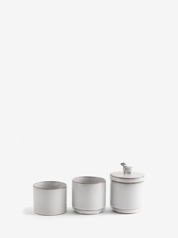 Grey Cow Stacking Storage Jars - Image 5 of 5