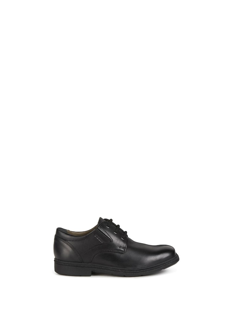 Geox Junior Federico Black School Shoes - Image 1 of 4