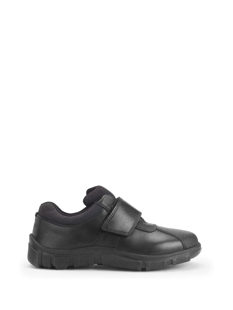 Start Rite Dual Fit Atlas Leather Rip Tape School Black Shoes - Image 1 of 6 Start Rite Dual Fit Atlas Leather Rip Tape School Black Shoes - Image 1 of 6