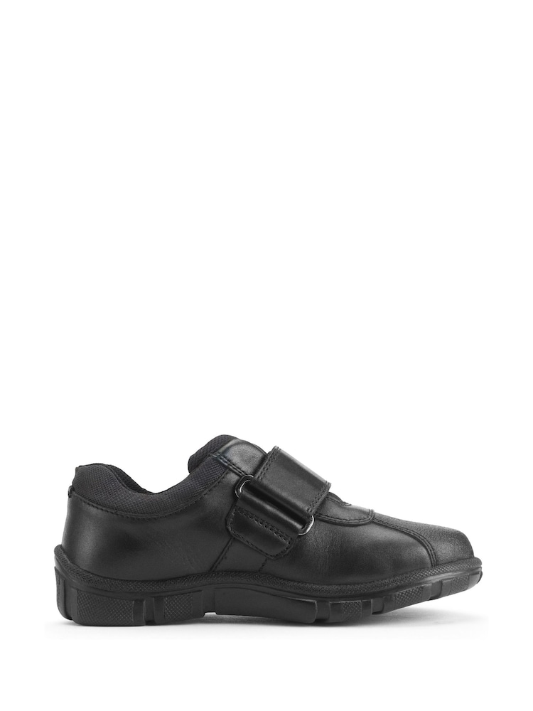 Start Rite Dual Fit Atlas Leather Rip Tape School Black Shoes - Image 2 of 6 Start Rite Dual Fit Atlas Leather Rip Tape School Black Shoes - Image 2 of 6