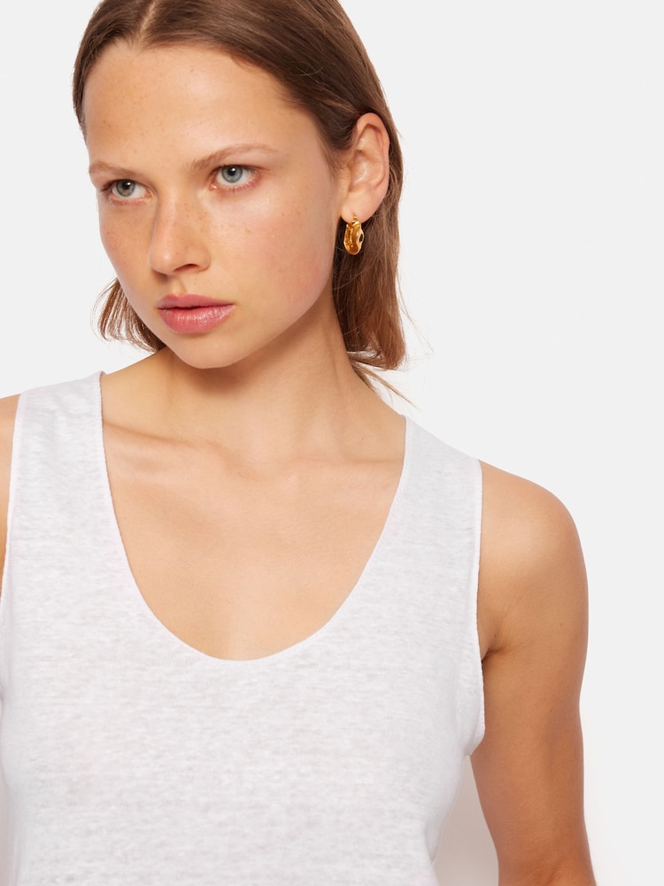 Jigsaw White 100% Linen Layering Vest - Image 2 of 6 Jigsaw White 100% Linen Layering Vest - Image 2 of 6