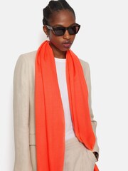 Jigsaw Orange Wool Silk Pashmina Scarf - Image 3 of 3