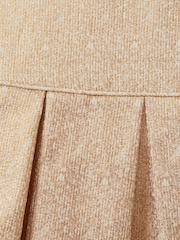 Reiss Gold Nia 9-13 yrs Metallic Pleated Cap Sleeve Dress - Image 4 of 4