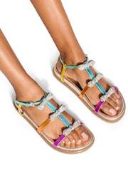 Kurt Geiger London Pierra Micro Bow Sandals - Image 1 of 5