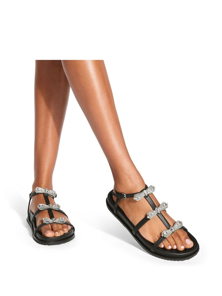 Kurt Geiger London Pierra Micro Bow Sandals - Image 1 of 5