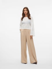 VERO MODA Boat Neck Lace Insert Blouse - Bild 3 von 6