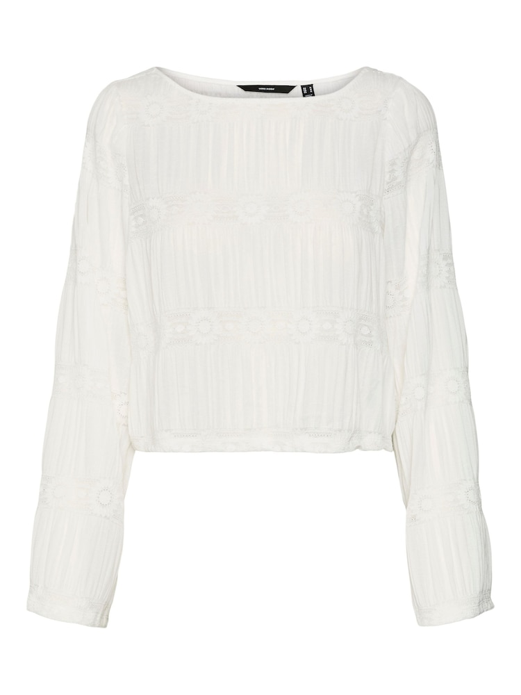 VERO MODA Boat Neck Lace Insert Blouse - Bild 6 von 6