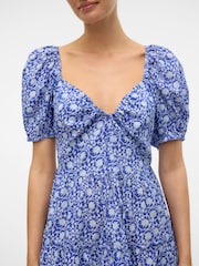 VERO MODA Puff Sleeve Smock Floral Mini Dress - Bild 3 von 7