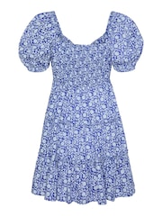 VERO MODA Puff Sleeve Smock Floral Mini Dress - Bild 7 von 7