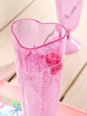 Set of 4 Heart Picnic Acrylic Flute Glasses - Image 2 of 6