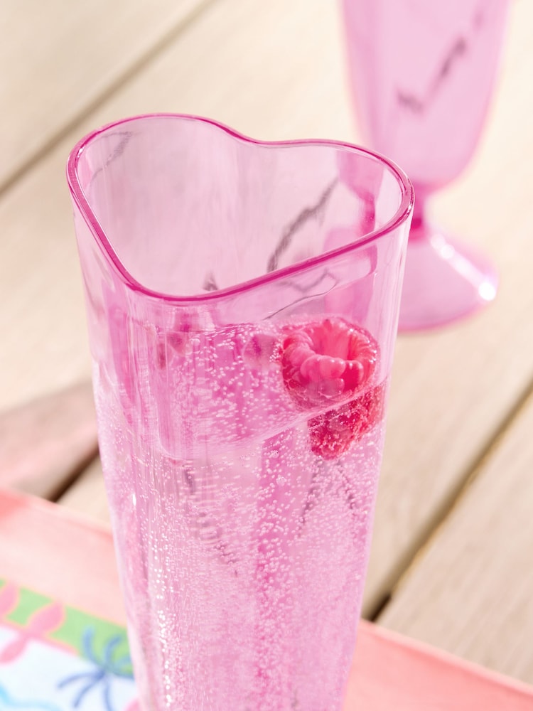 Set of 4 Heart Picnic Acrylic Flute Glasses - Imagen 2 de 6 Set of 4 Heart Picnic Acrylic Flute Glasses - Imagen 2 de 6