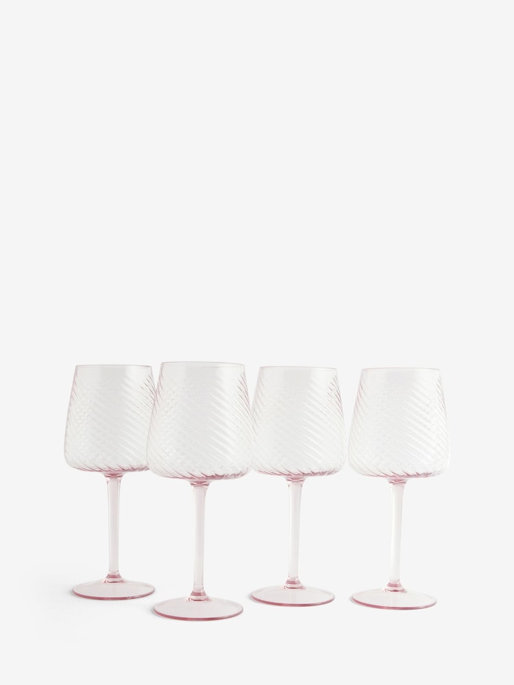 Lilac Purple Sienna Plastic Picnic Set of 4 Wine Glasses - Image 3 of 3 Lilac Purple Sienna Plastic Picnic Set of 4 Wine Glasses - Image 3 of 3