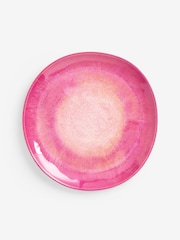 Set of 4 Pink Reactive Glaze Picnic Dinner Plates - Image 5 of 5
