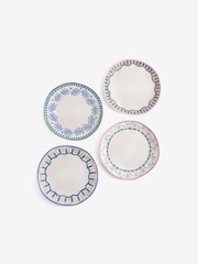 Multi Mediterranean Picnic Dinnerware Set of 4 Dinner Plates - Image 5 of 5