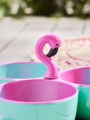 Pink/Turquoise Blue Flamingo Dip Trio - Image 3 of 5