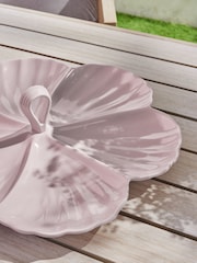 Lilac Purple Floral Picnic Serveware Chip n Dip Bowl - Image 3 of 4