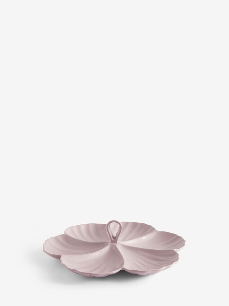 Lilac Purple Floral Picnic Serveware Chip n Dip Bowl - Image 4 of 4
