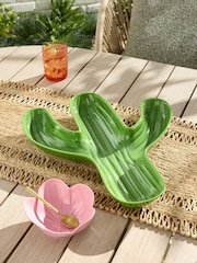 Multi Mediterranean Cactus Picnic Serveware Chip n Dip Bowl - Image 3 of 7
