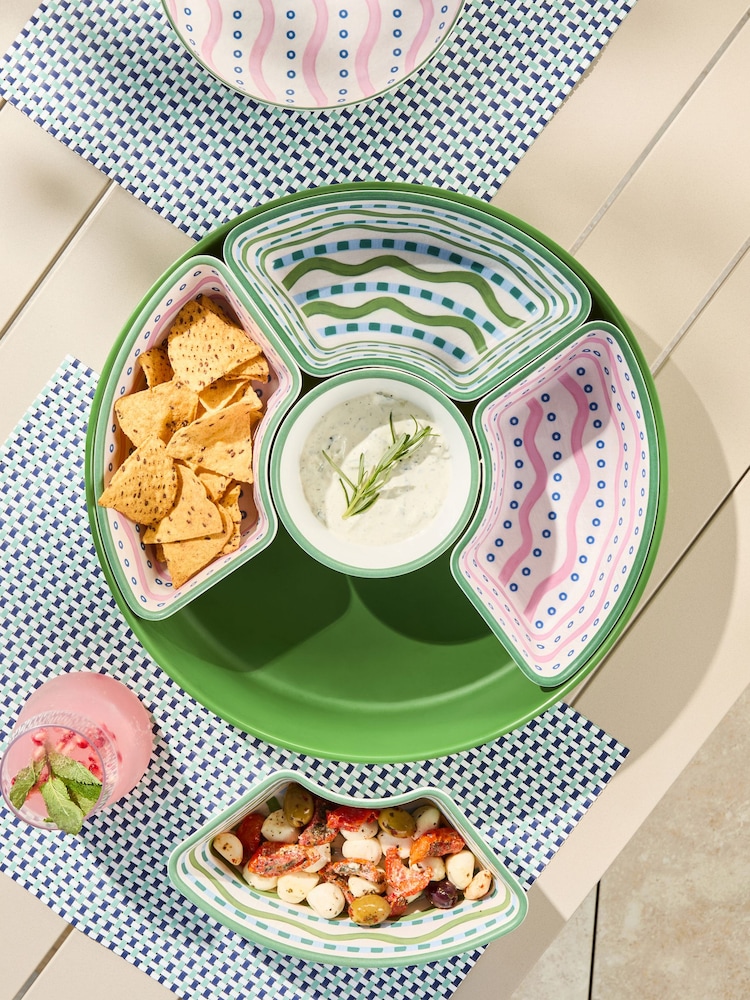 Multi Mediterranean Picnic Serveware Serving Bowl - Image 1 of 6