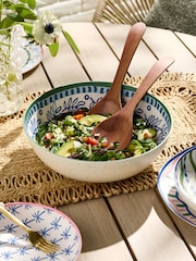 Multi Mediterranean Picnic Serveware Salad Bowl Set - Image 1 of 4