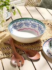 Multi Mediterranean Picnic Serveware Salad Bowl Set - Image 2 of 4