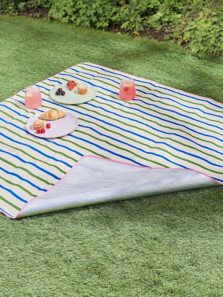 Multi Mediterranean Fleece Picnic Blanket - Image 2 of 4